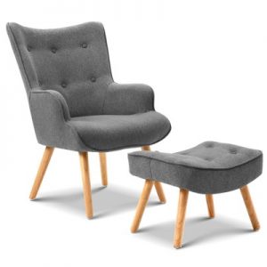 Linda 300x300 - Linda Armchair & Ottoman - Charcoal