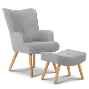shero 300x300 - Linda Armchair & Ottoman - Light Grey