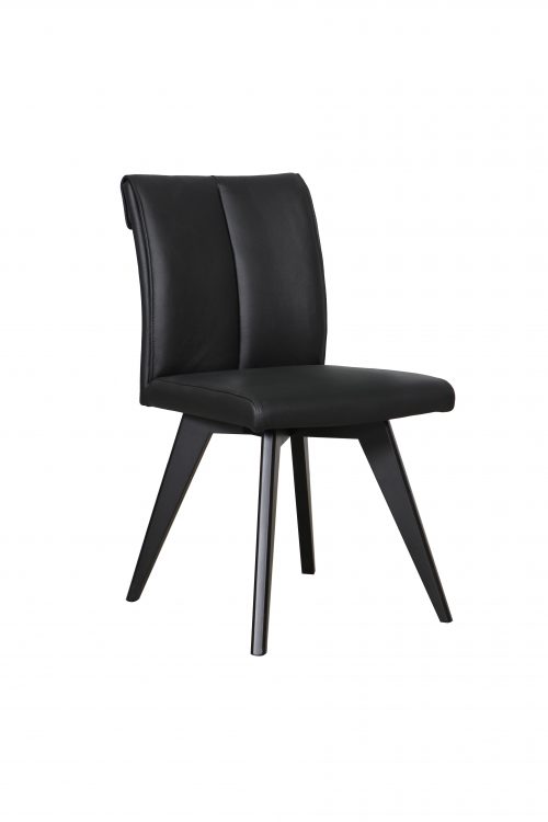 A1.11 Hendrick Chair Black Black 1 500x750 - Hendriks Dining Chair Black - Black Leather