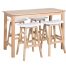 Gangnam 5 piece setting White 66x66 - Analy Oak Dining Chair - Natural