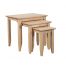 Quadrat Nest of 3 tables Natural 66x66 - Arya 2000 Dining Table Ceramic Top - Timber Look Steel Base