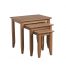 Quadrat Nest of 3 tables Teak 66x66 - Adah Dining Chair - Graphite