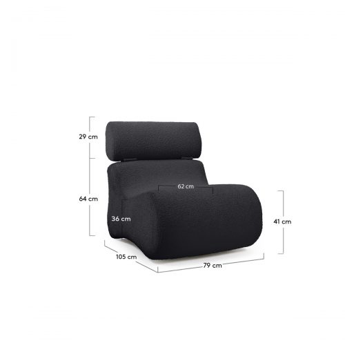S442J01 9 500x500 - Club Chair - Black Shearling Style