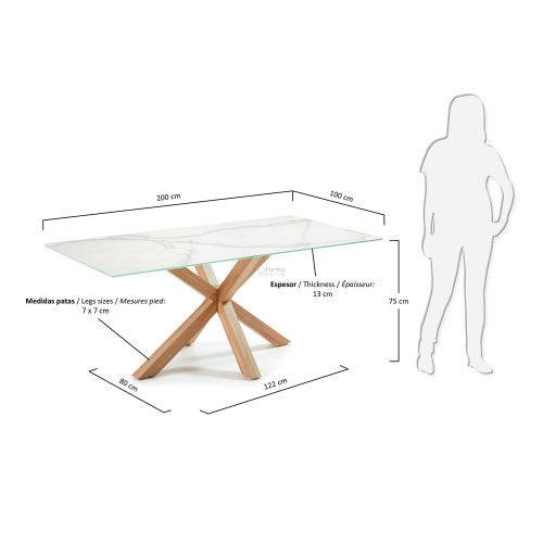 c429k05 3m 500x500 - Arya 2000 Dining Table Ceramic Top - Timber Look Steel Base