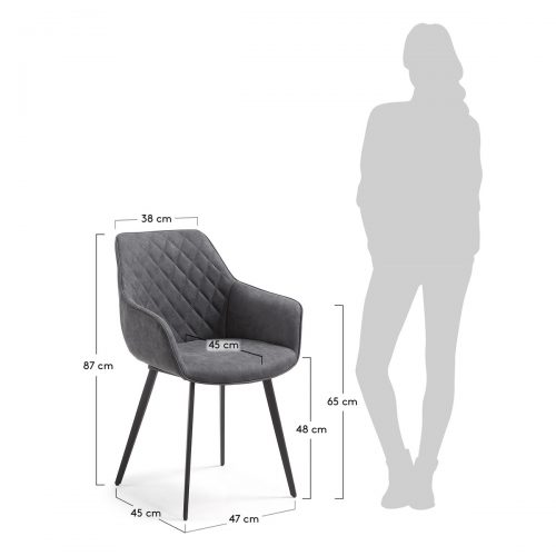 CC0253UE02 8 500x500 - Aminy Dining Chair - Black