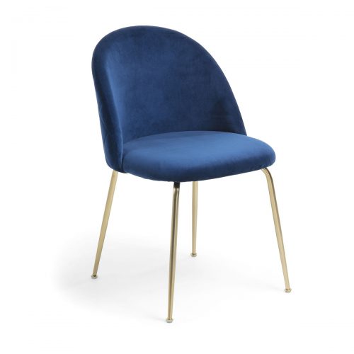 CC0855J25 0 500x500 - Mystere Dining Chair - Navy Blue Velvet/Gold