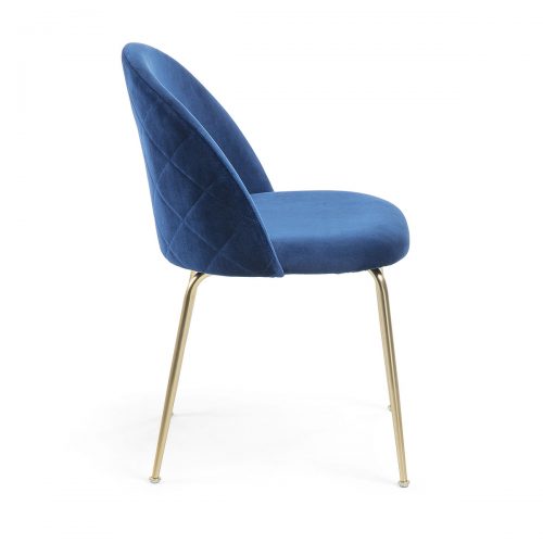 CC0855J25 1 500x500 - Mystere Dining Chair - Blue Velvet/Gold