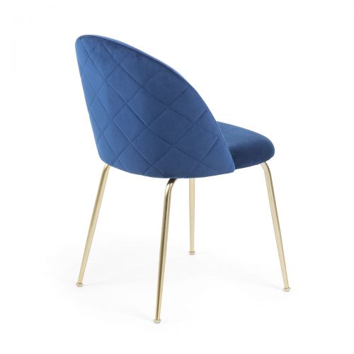 CC0855J25 2 500x500 - Mystere Dining Chair - Blue Velvet/Gold