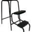 step stool open 66x66 - Sweden Dining Chair -Black Frame Black PU Seat