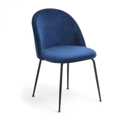 CC0854J25 0 500x500 - Mystere Dining Chair - Navy Blue Velvet/Black