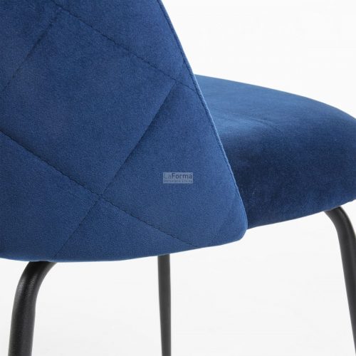 myst8 500x500 - Mystere Dining Chair - Navy Blue Velvet/Black