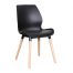 B2.22 Europa Chair PP black Nat 66x66 - Ilyssa Fabric Dining Chair - Light Grey