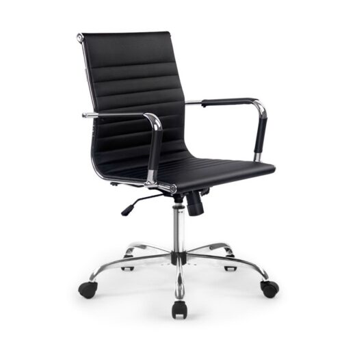 OCHAIR H 8147 BK 00 500x500 - Chaise Mid Back Office Chair - Black