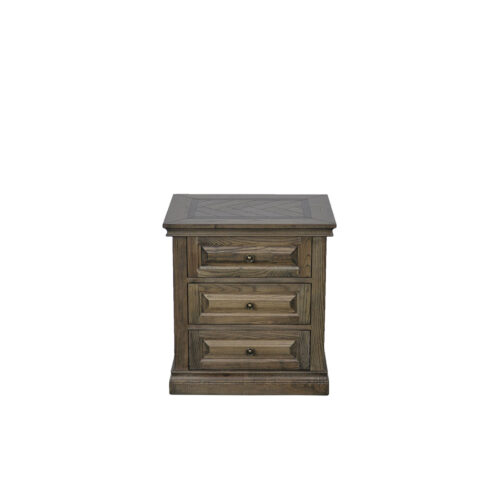 mosaic bedside 01 500x500 - Mosaic 3 Drawer Oak Bedside Table