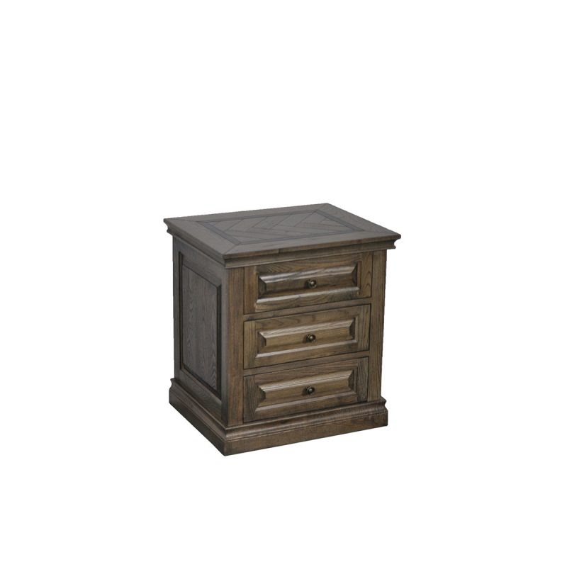 Mosaic 3 Drawer Oak Bedside Table Moorabbin Home Furnishers