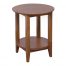 K40.16 Quadrat Round Lamp Table Teak 66x66 - Adah Dining Chair - Graphite