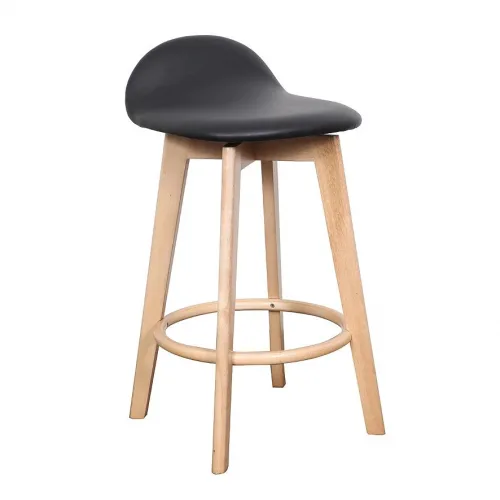 Caulfield timber bar stool black seat natural frame afb40ccd dfec 4375 bd15 b25b8c5517e2 1024x1024 500x500 - Caulfield Bar Stool - Natural /Truffle Fabric Seat