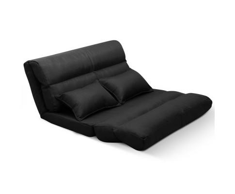FLOOR SBL 200LIN S BK 00 - Argus Floor Lounge Sofa Bed - Black