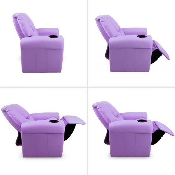 KID RECLINER PUR 03 600x600 - Amy Kids Recliner Armchair - Purple