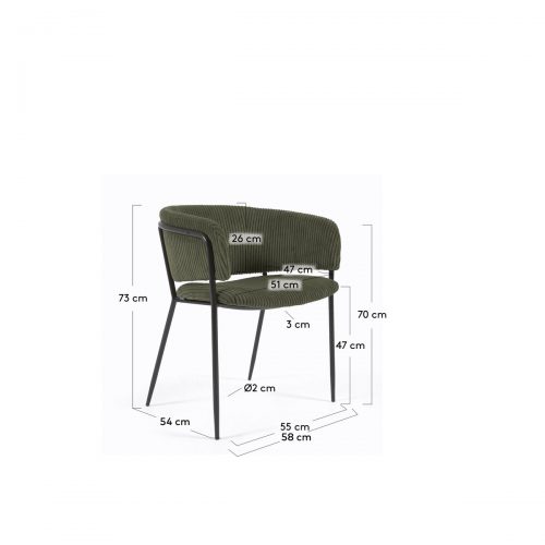 CC0297LN19 9 500x500 - Konnie Dining Chair - Green