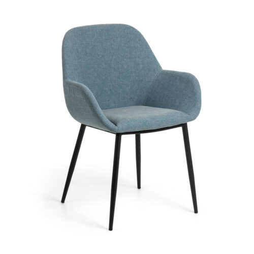 konna15 500x500 - Konna Dining Chair - Light Blue/Black Frame