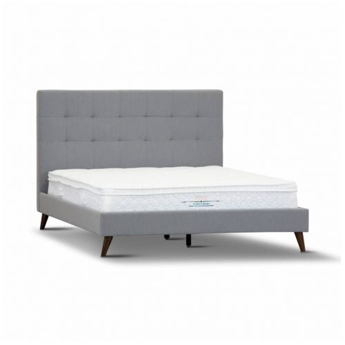 Yulara 4 500x500 - Yulara Fabric Upholstered Double Bed - Grey