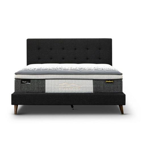 Yulara 500x500 - Yulara Fabric Upholstered King Single Bed - Charcoal