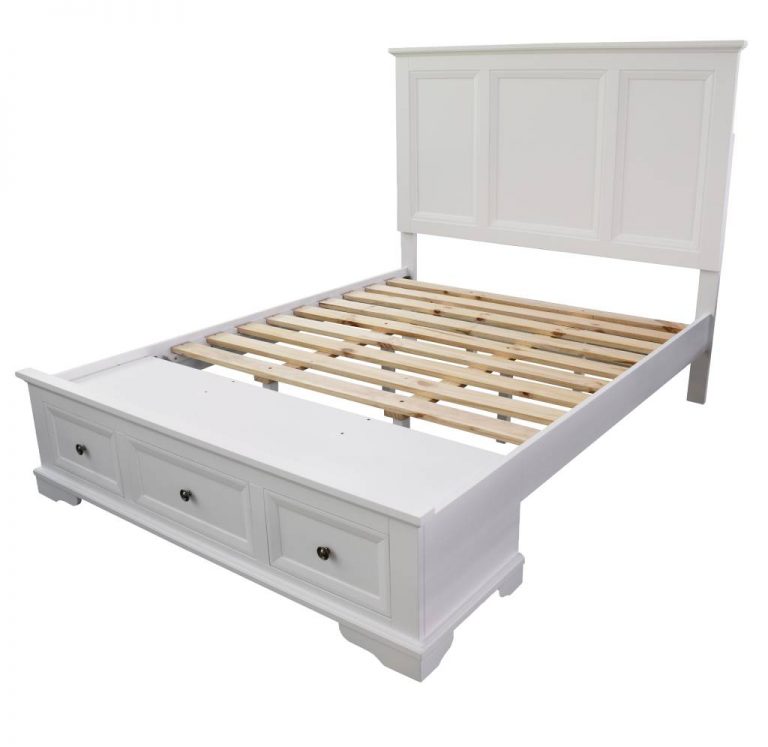 Sala King Size Bed Frame White Moorabbin Home Furnishers
