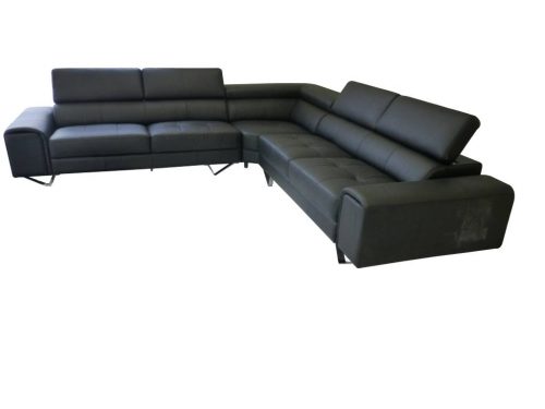 v 2126 2c b 2 500x375 - Bellagio Leather Corner Sofa - Black