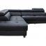 v 2126 lc blk 2 66x66 - Aurore 2 Seater with Sofabed & Reversible Storage Chaise - Grey Fabric