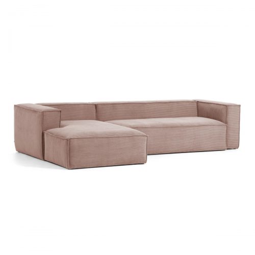 Blok 2 500x500 - The Blok 3 Seater LHS Chaise - Pink Corduroy