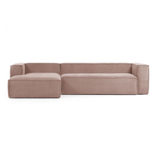 Blok 3 500x500 - The Blok 3 Seater LHS Chaise - Pink Corduroy