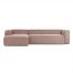 Blok 3 66x66 - The Blok 3 Seater RHS Chaise - Pink Corduroy