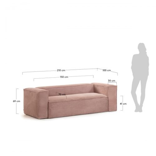S571LN24 10 500x500 - The Blok 2 Seater - Pink Corduroy