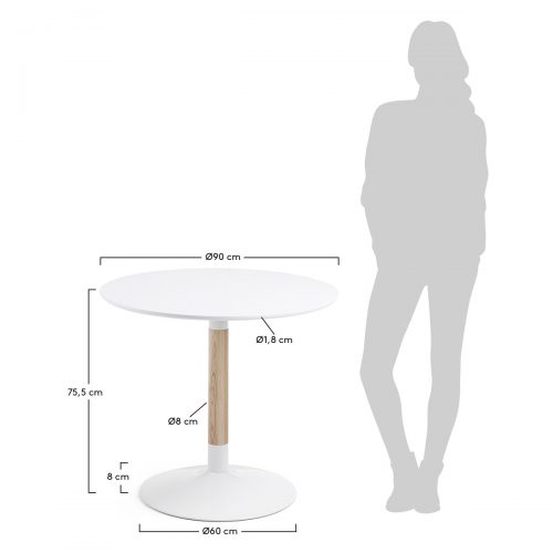 CC0091L05 8 500x500 - Tic 900 Round Dining Table - White