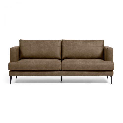 S490PT09 1 1 500x500 - Vinny Vegan Leather - 2 Seater Brown Sofa