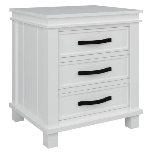 vob mona 13 2 500x500 - Monarch 3 Drawer Bedside Table - White