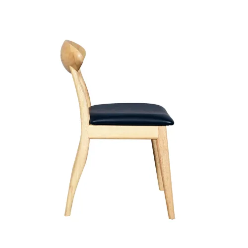 Moon Chair Natural Black Seat 1024x1024 500x500 - Moon Dining Chair - Natural/Black PU Seat