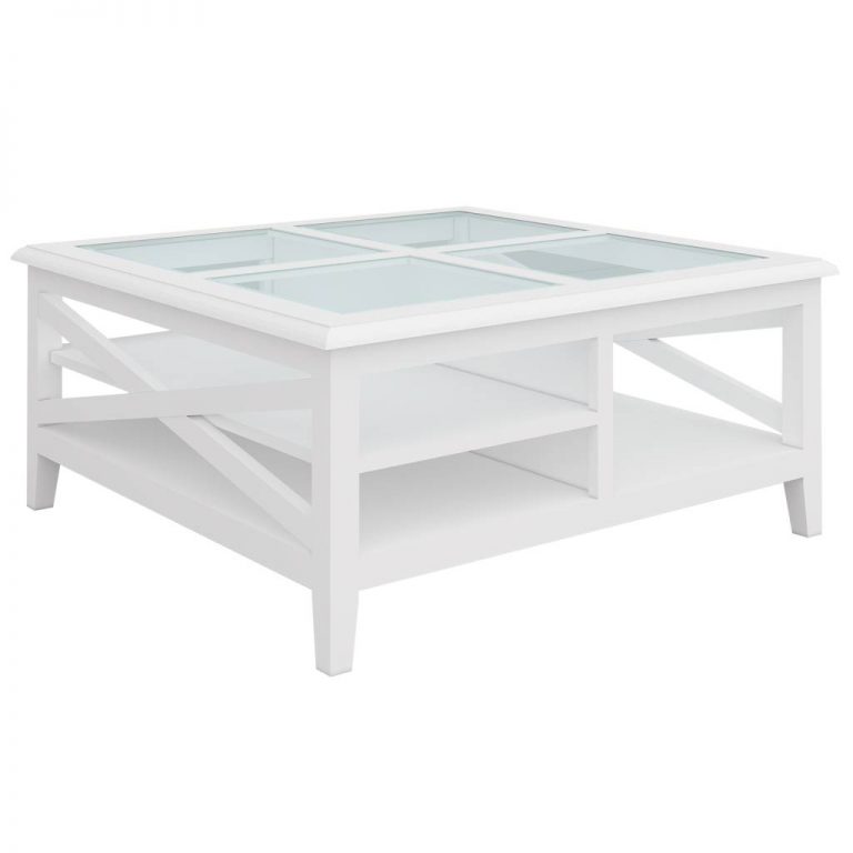 Hampton Square Coffee Table White Moorabbin Home Furnishers