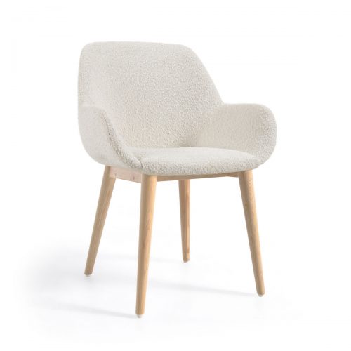 CC5212J33 0 500x500 - Konna Boucle Dining Chair - White/Natural Frame