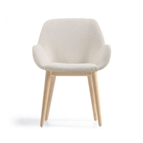 CC5212J33 4 500x500 - Konna Boucle Dining Chair - White/Natural Frame