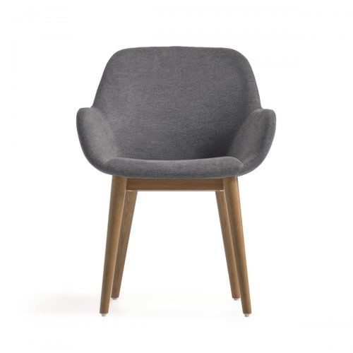 CC5212KY15 4 500x500 - Konna Dining Chair - Dark Grey/Teak Frame