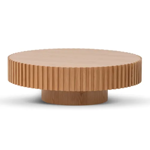 CF6860 CN Oak Round Coffee Table Natural 3 860x 500x500 - Alfaro Oak Round Coffee Table - Black