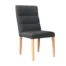 villa dining chair leather 66x66 - Sweden Dining Chair -Black Frame Black PU Seat