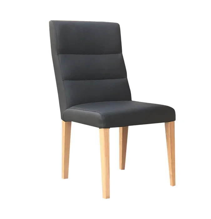 villa dining chair leather - Villa Messmate Dining Chair - Black Leather