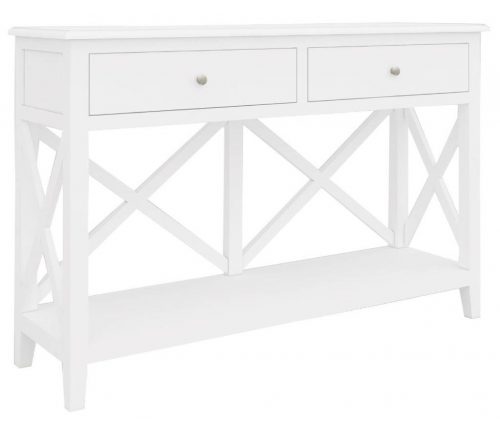 vo hamp 07 1 500x422 - Hampton Timber 2 Drawer Console Table - White