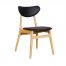 A1.42 Falkland Chair UPH Back Black PU Nat scaled 1 66x66 - Sweden Dining Chair -Black Frame Black PU Seat