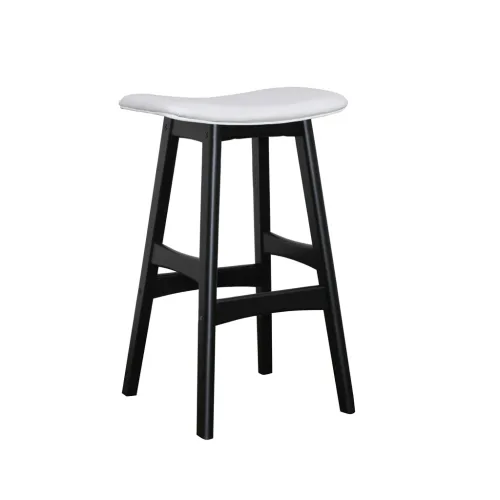Gangnam bar stool black with white Pu seat seat 1024x1024 500x500 - Gangnam Barstool Black/White