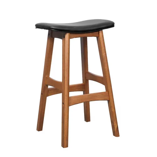 Gangnam kitchen bar stool timber teak frame black seat 9d4a4f80 0e48 41b1 bbcc 0480f0eea15e 1024x1024 500x500 - Gangnam Barstool Teak/Black