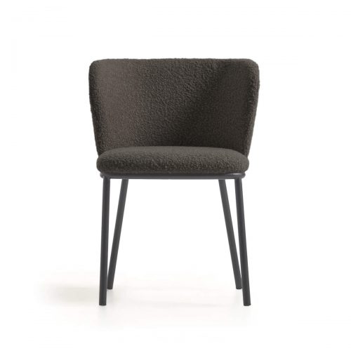 CC3000J01 1 500x500 - Ciselia Boucle Dining Chair - Black